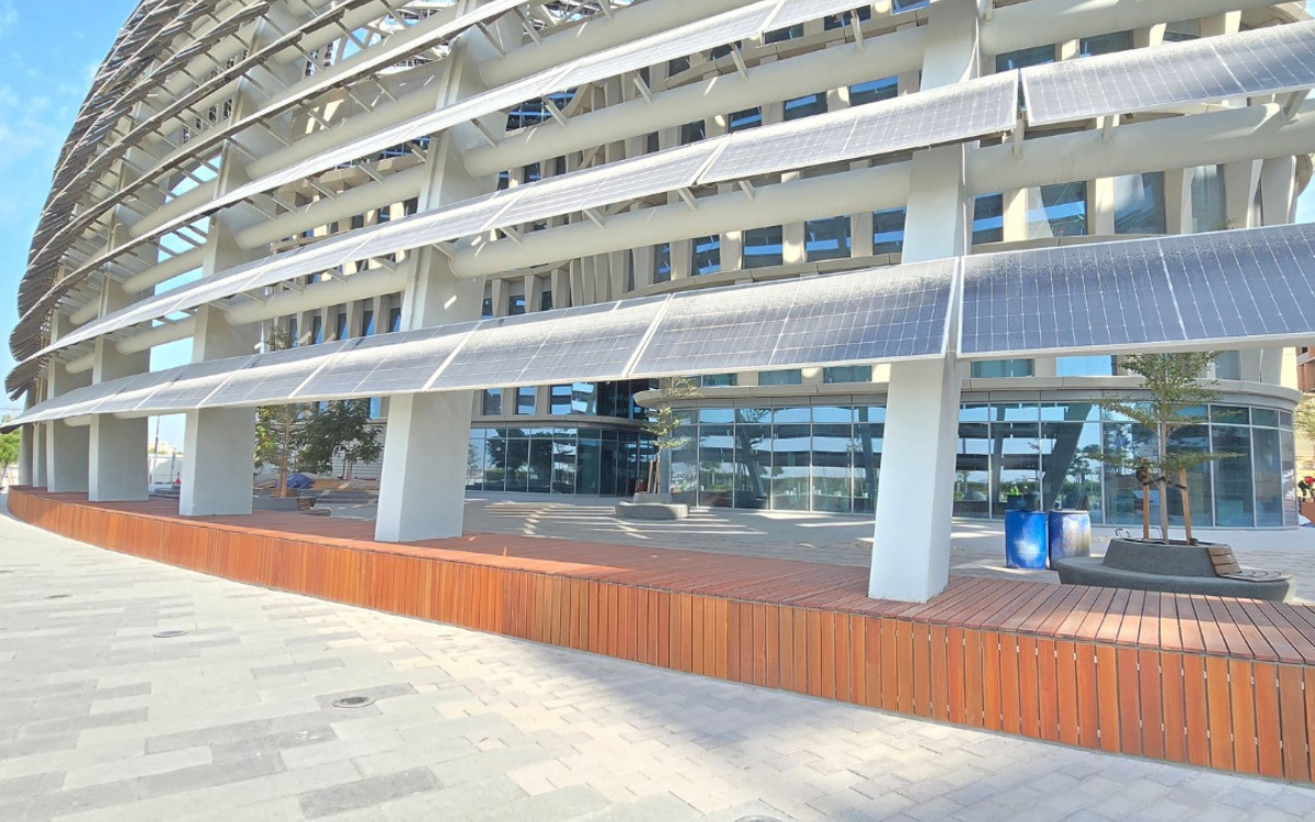 Masdar City outdoor seating